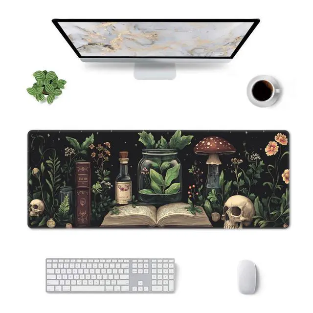 Alt view image 2 of 5 - Dark Academy Desk Mat Large Gaming Mouse Pad Dark Academy Extended Mousepad Big in Laptop Computer Mouse Keyboard Mat for Office Desk Decor 35.5x16 in