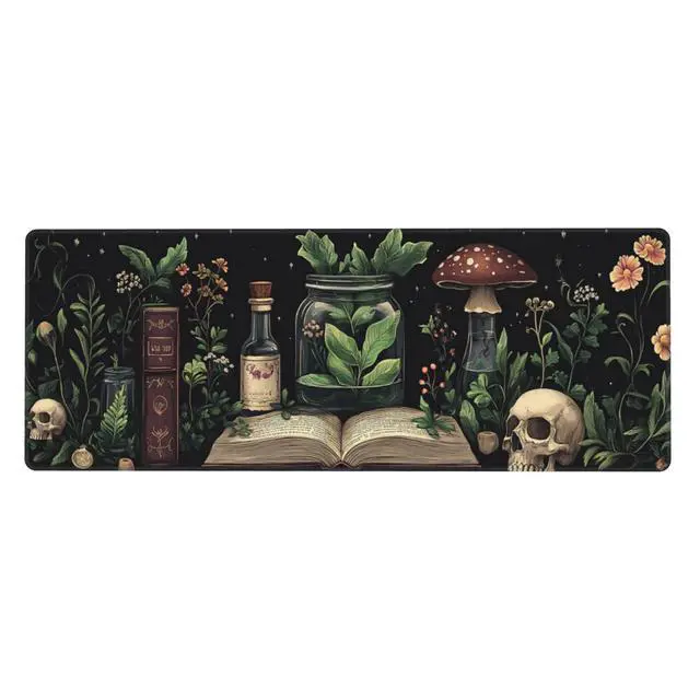 Alt view image 4 of 5 - Dark Academy Desk Mat Large Gaming Mouse Pad Dark Academy Extended Mousepad Big in Laptop Computer Mouse Keyboard Mat for Office Desk Decor 35.5x16 in