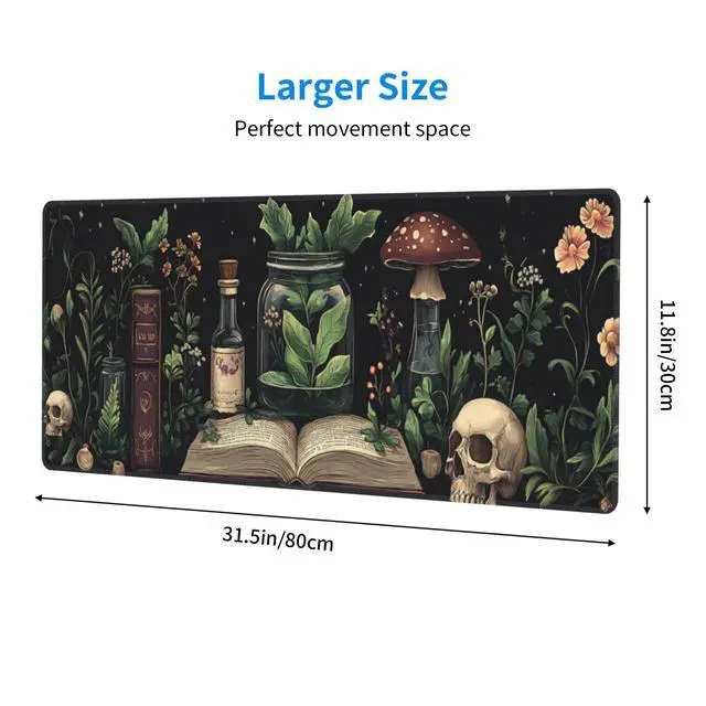 Alt view image 5 of 5 - Dark Academy Desk Mat Large Gaming Mouse Pad Dark Academy Extended Mousepad Big in Laptop Computer Mouse Keyboard Mat for Office Desk Decor 35.5x16 in