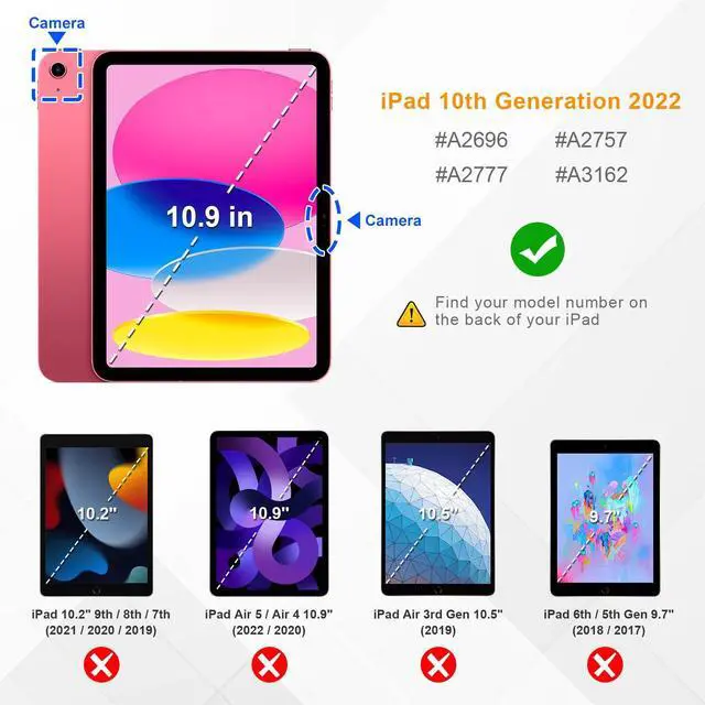 Alt view image 2 of 5 - Fintie Kids Friendly Case for iPad (A16) 11th Generation 11 Inch (2025), iPad 10th Generation 10.9 Inch (2022) Bundle with 2 Pack Fintie Tempered Glass Screen Protector