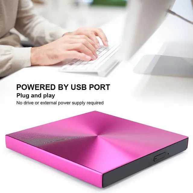 Alt view image 3 of 5 - Cuifati DVD CD Writer,USB 3.0 External Reader Player Record Driver,HighQuality Aluminum Alloy DVD CD Writer,Plug and Play Slim External DVD for PC Laptop Desktop()