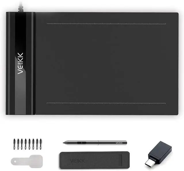 Main image of Drawing Tablet,VEIKK S640 Digital Graphics Tablet, 6x4 Inch Ultra-Thin Portable OSU! Tablet, Battery-Free Stylus for OSU! Game and Teaching Online Classes,Support Windows Mac Linux Android OS