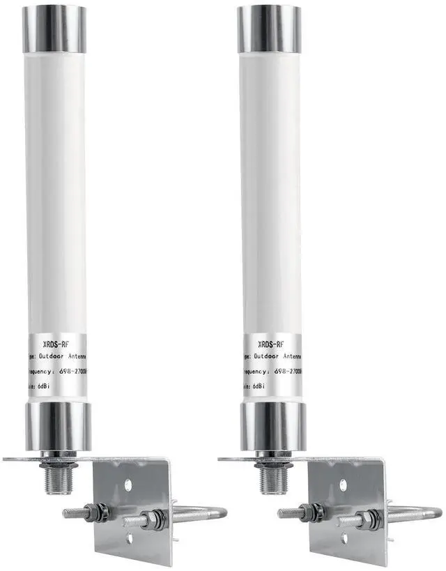 Main image of XRDS-RF 4G LTE Antenna 6dBi Omni-Directional Outdoor Fixed Mount Antenna with N Female Connector for Router, Modem, Radio, Signal Amplifier 2PCS