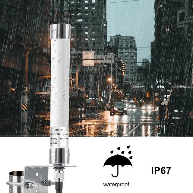 Alt view image 4 of 5 - XRDS-RF 4G LTE Antenna 6dBi Omni-Directional Outdoor Fixed Mount Antenna with N Female Connector for Router, Modem, Radio, Signal Amplifier 2PCS