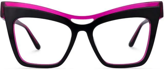 Main image of Zeelool Vintage Cat Eye Blue Light Blocking Glasses for Women Dadoh ZJGA635987-01 Black