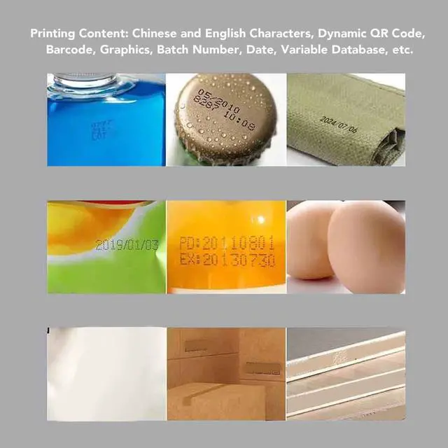 Alt view image 4 of 5 - Handheld Inkjet Printer Desktop Label Printers 12.7mm HD LED 4.3 Inch Touchscreen Multifunctional Compact Coding Machine for Plastic Bottles Silver Color