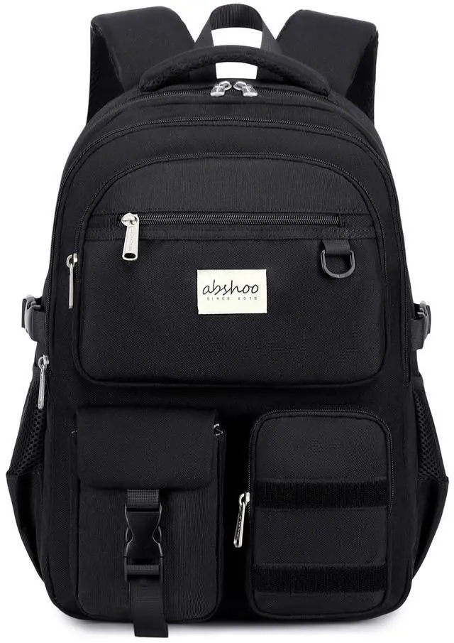 Main image of abshoo Large Heavy Duty Backpack For School College Bookbag Casual Multi Pocket Travel Backpacks (Black)