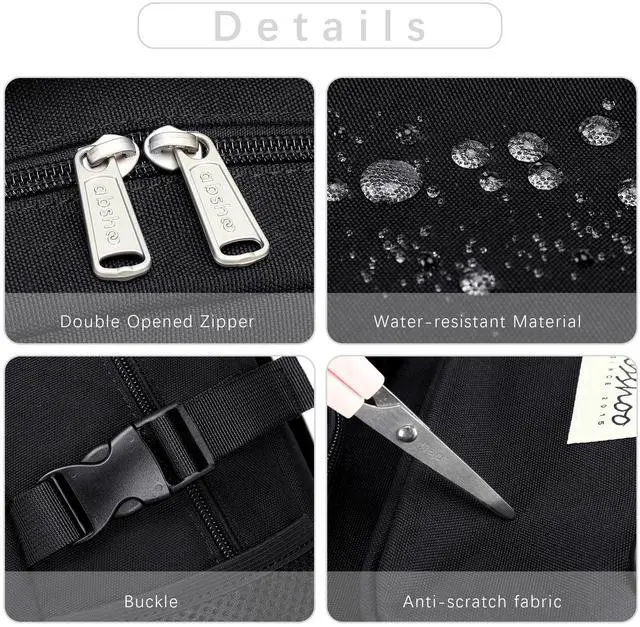 Alt view image 3 of 5 - abshoo Large Heavy Duty Backpack For School College Bookbag Casual Multi Pocket Travel Backpacks (Black)