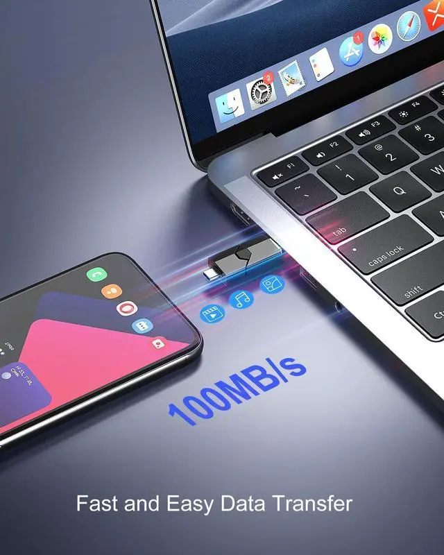 Alt view image 3 of 5 - RAOYI 512GB USB C Flash Drive 2 in 1 Type C + USB 3.0 Flash Drive Dual OTG Retractable Type-C Thumb Drive Portable USB-C Memory Stick for iPhone 17/16/15 iPad Pro Android Smartphone Tablet PC (Black)