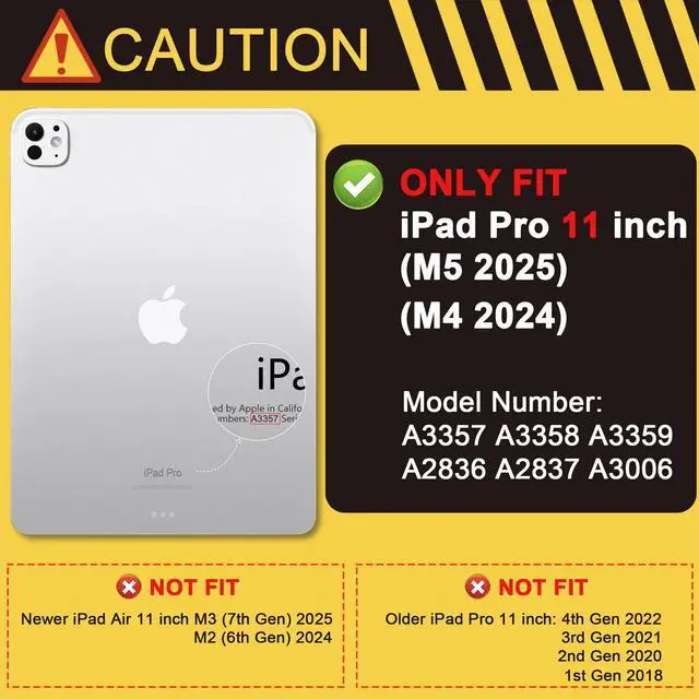 Alt view image 2 of 5 - DONGKE Case for iPad Pro 11 inch (M5 2025 / M4 2024, 6th & 5th Generation)  [Built-in Pencil Holder] Ultra Slim PU Leather Trifold Stand Cover with Soft TPU Back, Auto Wake/Sleep, Painted Florals