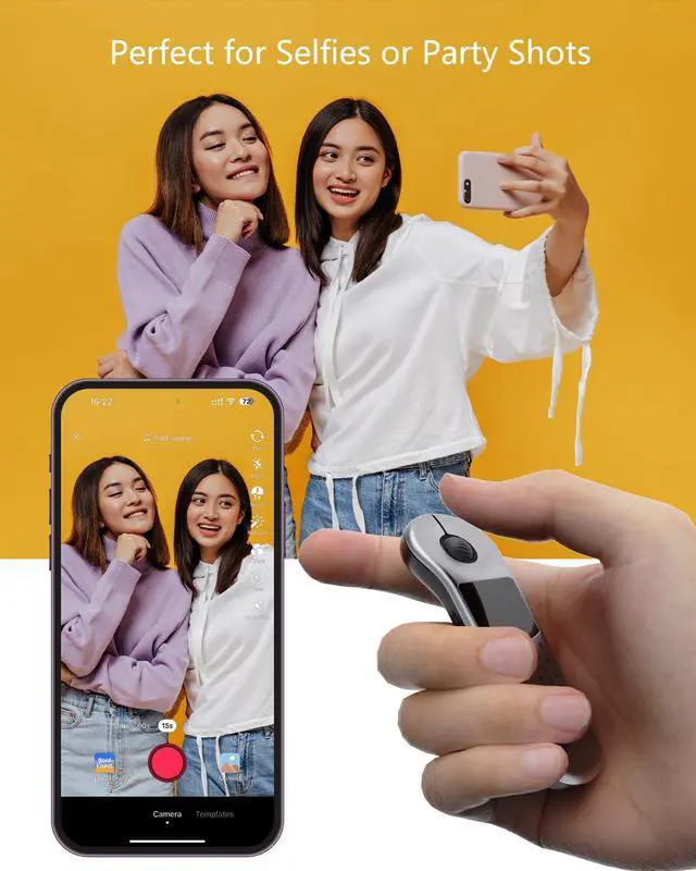 Alt view image 4 of 5 - ZOZVO Rechargeable Air Mouse for PC/iOS/Android with Touchpad Wireless PPT Presenter with Bluetooth 2.4G, Works with PowerPoint/Keynote/TikTok/Camera/Kindle App (Silver)