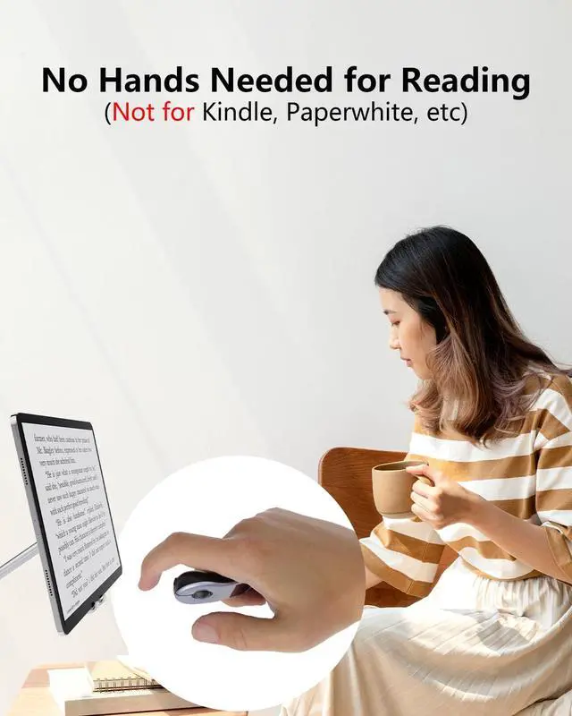 Alt view image 5 of 5 - ZOZVO Rechargeable Air Mouse for PC/iOS/Android with Touchpad Wireless PPT Presenter with Bluetooth 2.4G, Works with PowerPoint/Keynote/TikTok/Camera/Kindle App (Silver)