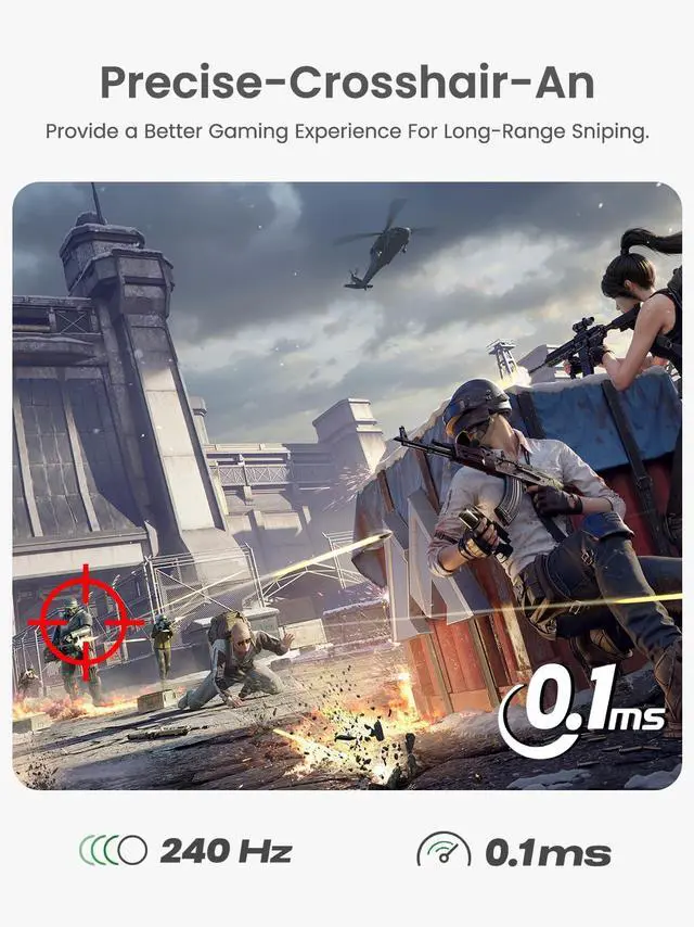 Alt view image 4 of 5 - Portable Monitor 24.5 240Hz, Gaming Monitor with FreeSync, HDR, 0.1ms, 180° Adjustable Kickstand & VESA, USB-C & HDMI, 2000:1 Contrast, 400Nits IPS Large Travel Second Screen for Laptop, Game Console