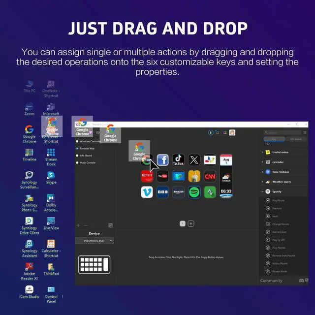 Alt view image 4 of 4 - Basicolor Macro Pad,Stream Controller Deck with 15 Customizable Macro Keys Compatible with OBS/PowerPoint/Excel/Youtube/Word/Photoshop/Adobe Premiere Pro Windows 10/Mac14.0 (293SV3) Black