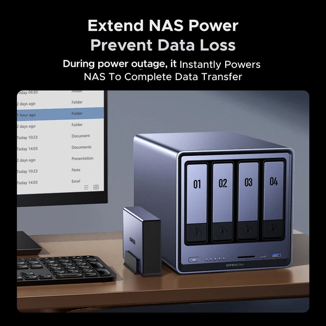 Alt view image 3 of 5 - UGREEN NAS UPS, 120W DC Battery Backup and Surge Protector, 12000mAh Uninterruptible Battery Power Supply Only Compatible for UGREEN NAS DH2300, DH4300 Plus, DXP2800, DXP4800,DXP4800 Plus,DXP480T Plus