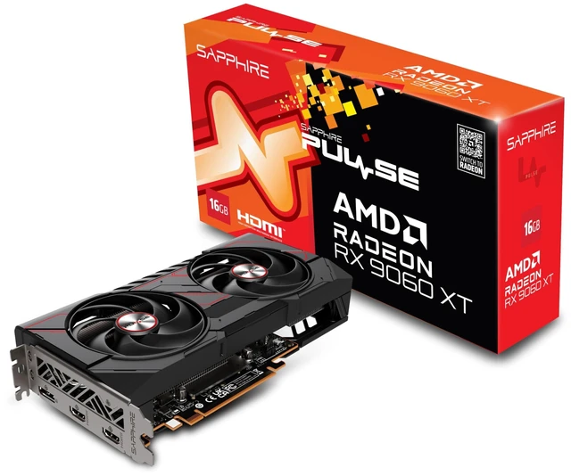 Main image of Sapphire Technology Pulse AMD Radeon RX 9060 XT Gaming OC, 16GB Dual HDMI-DP