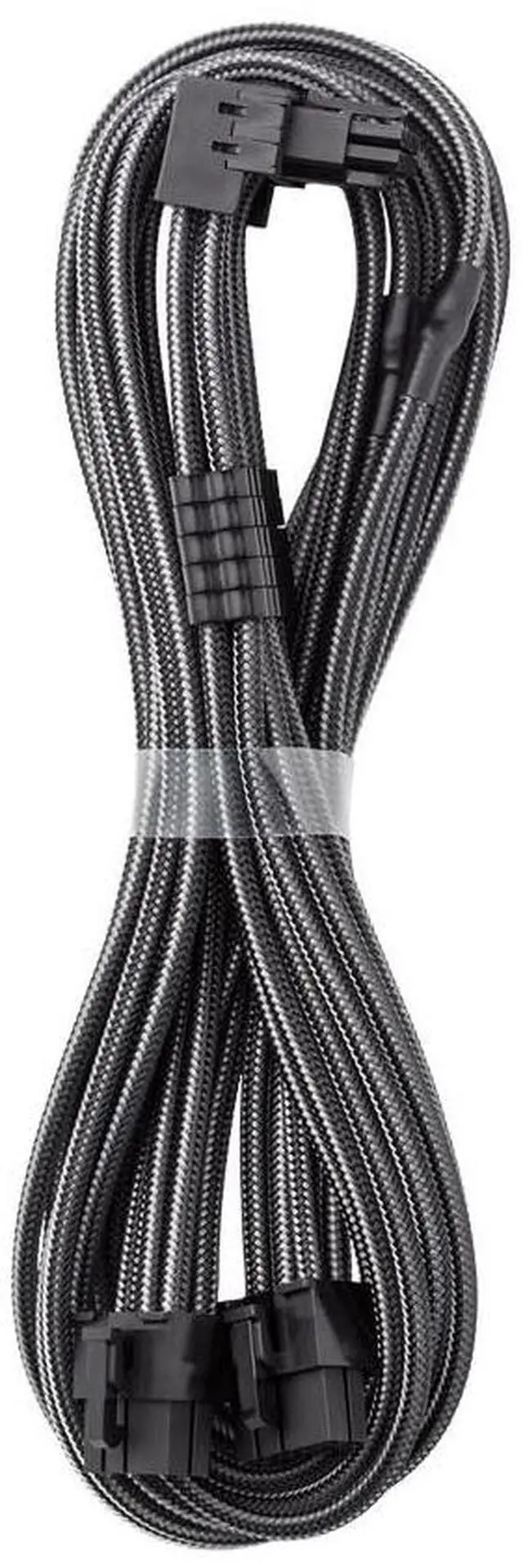 Main image of CableMod RT-Series Pro ModMesh Sleeved 12V-2x6 12VHPWR 90 StealthSense PCIe Cable for ASUS/Seasonic/Phanteks - Variant A (Carbon, 16-pin to Dual 8-pin, 60cm)