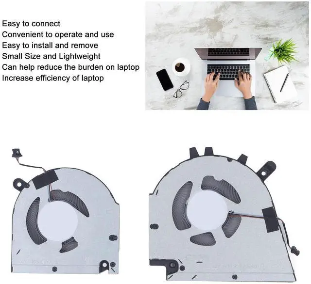 Alt view image 3 of 5 - Sanpyl Laptop Cooling Fan for 15 7510 16 7610 Laptop, CPU GPU Cooling Fan, 4 Pin Power Connector Notebook Internal Cooling Fan (CPU GPU), Sanpylcr7p1yq8ke-13