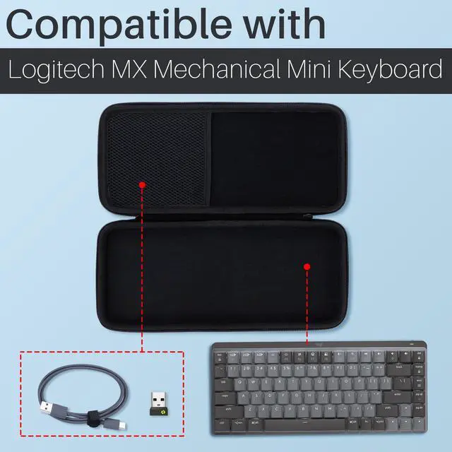 Alt view image 3 of 5 - Lebakort Hard Case Compatible with Logitech MX Mechanical Mini Illuminated Keyboard