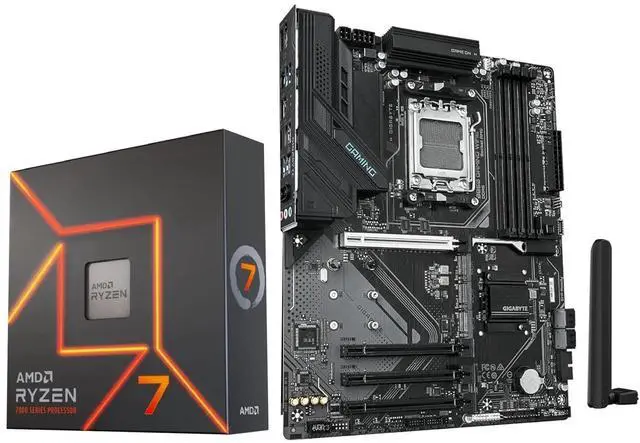 Main image of Micro Center AMD Ryzen 7 7700X CPU Processor with GIGABYTE B850 Gaming WIFI6 Motherboard (ATX, DDR5, 3X M.2, PCIe 5.0, USB-C, WIFI6)