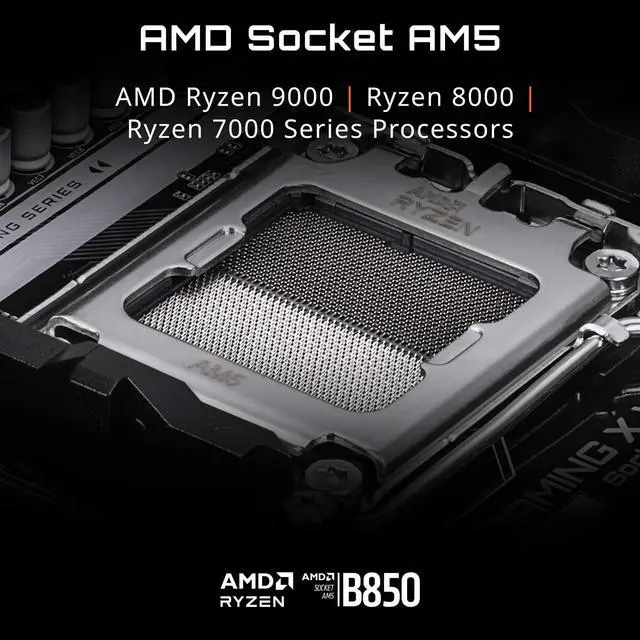 Alt view image 3 of 5 - Micro Center AMD Ryzen 7 7700X CPU Processor with GIGABYTE B850 Gaming WIFI6 Motherboard (ATX, DDR5, 3X M.2, PCIe 5.0, USB-C, WIFI6)