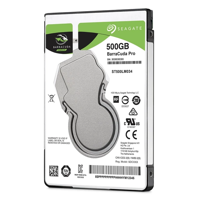 Alt view image 2 of 4 - Seagate BarraCuda Pro 500GB Internal Hard Drive Performance HDD 2.5 Inch SATA 6Gb/s 7200 RPM 128MB Cache for Computer Desktop PC Laptop, Data Recovery Frustration Free Packaging (ST500LM034)