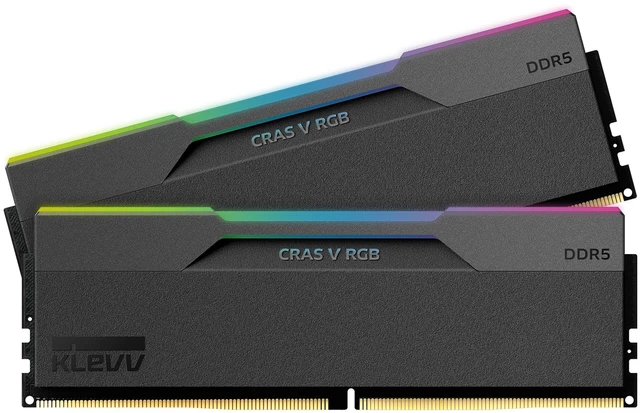 Main image of KLEVV CRAS V RGB DDR5 32GB (2x16GB) 6400MHz CL30 SK Hynix A-Die 1.4V Gaming Desktop Ram Memory XMP 3.0 / AMD Expo Ready - Black (KD5AGUA80-64B300G)