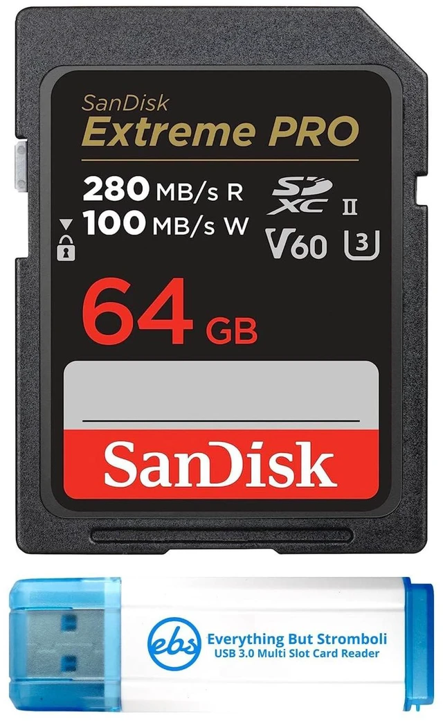 Main image of SanDisk 64GB Extreme Pro UHS-II SD Card Works with Canon Mirrorless Cameras