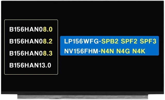 Main image of BTSELSS LCD Replacement for B156HAN08.0 B156HAN08.2 B156HAN08.3 B156HAN13.0 LP156WFG-SPB2 SPF2 SPF3 NV156FHM-N4N N4G N4K Screen 15.6" 144Hz FHD 1920x1080 72% NTSC Display Panel (Non-Touch)