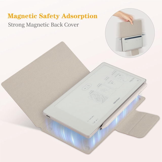 Étui Cuir Pour Remarkable Paper Pro Move 7.3" - Mise En Veille Automatique, Boucle Stylo, Protection Microfibre