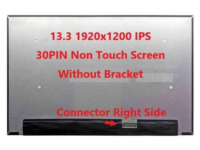 Alt view image 3 of 5 - Fullcom New LCD Replacement Screen (Non Touch) 13.3 Inch IPS (No Brackets) LP133WUA-SPB1 WUXGA 1920x1200 30 Pin Matte for Dell DP/N DPN VD78M 0VD78M OVD78M for Laptop/Display/Screen/LCD Application