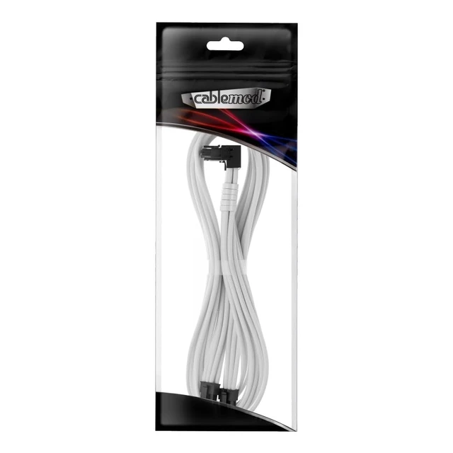 Alt view image 4 of 4 - CableMod Pro ModMesh 12V-2x6 PCIe Cable for Corsair T5 (White, 2x8p, 90 A)