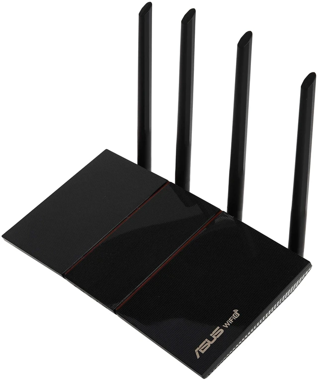 Main image of ASUS RT-AX55 (AX1800) Dual Band WiFi 6 Extendable Router, Subscription-Free Network Security, Instant Guard, Parental Controls, Built-in VPN, AiMesh Compatible, Gaming & Streaming, Smart Home
