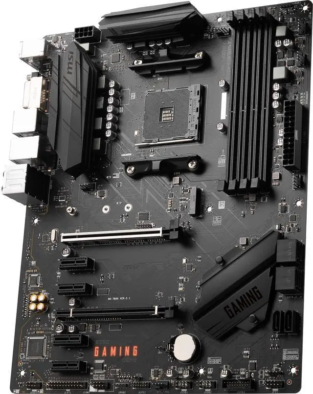 Alt view image 3 of 5 - MSI B550 Gaming GEN3 Gaming Motherboard (AMD Ryzen 5000 Series, AM4, DDR4, PCIe 3.0, SATA 6Gb/s, M.2, USB 3.2 Gen 1, HDMI/DVI-Port, ATX)