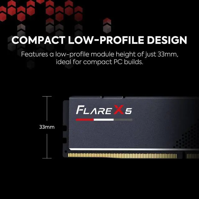 Alt view image 4 of 5 - G.SKILL Flare X5 Series DDR5 RAM (AMD Expo) 16GB (2x8GB) 6000MT/s CL30-38-38-96 1.35V Desktop Computer Memory U-DIMM - Matte Black (F5-6000J3038F8GH2-FX5)