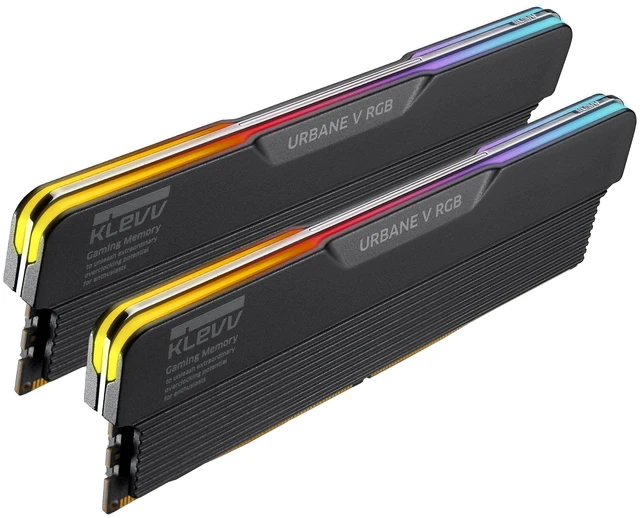 Main image of KLEVV Urbane V RGB DDR5 32GB (2x16GB) 6000MHz CL28 SK Hynix A-Die 1.35V Gaming Desktop Ram Memory XMP 3.0 / AMD Expo Ready - Jet Black (KD5AGUA80-60B280V)