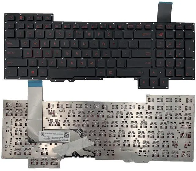 Main image of Laptop Replacement US Layout Keyboard for ASUS Rog G751 G751J G751JT G751JL G751JY G751JM G751JL-WH71(WX) G751JT-DH72 G751JT-CH71 G751JT-DB73 red Letter Black