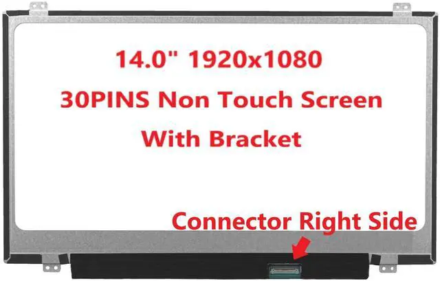Alt view image 3 of 5 - FULLCOM New LCD Replacement Screen FHD 1920x1080 (Non Touch) 14.0 Inch (with Brackets) 30 Pin Matte for HP EliteBook 840 G3 for Laptop/Display/Screen/LCD Application