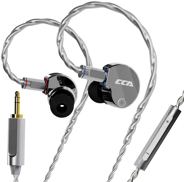 Main image of CCA Phoenix in-Ear Monitor Headphones, Dual-Magnet Dynamic Driver IEM with HiFi Clear Sound & Deep Bass, Full-Metal Professional Gaming Earbuds for Musicians, Singers, and Audiophiles(3.5mm Plug)