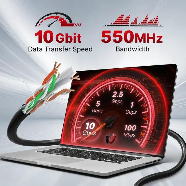 Alt view image 2 of 5 - Big-A Cat 6 Plenum Ethernet Cable 1000ft Black, Cat6 CMP Cable 550MHz, Bulk Ethernet Cable UTP, 23AWG Solid Network Cable, 10 Gigabit, Pull Box