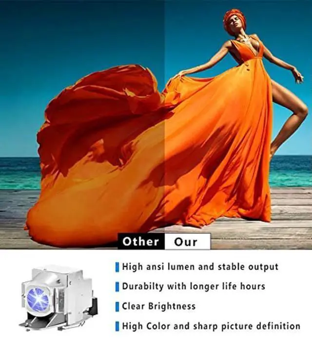 Alt view image 3 of 5 - LBTbate for BENQ W1070 Projector Lamp 5J.J7L05.001 Bulb for BENQ PowerLite W1070 W1070+ W1080ST W1080ST+ HT1075 HT1085ST i700 i701JD W108ST MH630 MH680 TH680 W1250 TH681H 5J.JAH05.001 5J.J9H05.001