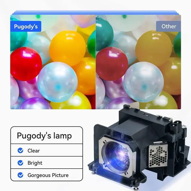 Alt view image 3 of 5 - Pugody A+ Quality ET-LAV400 Replacement Projector Lamp for PANASONIC PT-VX600 VW540 VW545N VZ580 VZ585N VX600U VZ575N VZ570 VZ580U VW540U VW545NU VX610 VZ585NU VX610U VZ470U VW530 VW535N with Housing