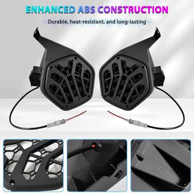 Alt view image 5 of 5 - POKIAUTO 6.5 Inches Rear Seat Speaker Enclosures Pods for Can-Am Maverick R R MAX X RS 2024 2025, UTV Speakers Mount Brackets Holders Can Am Accessories(2PCS, Support 6.5" Speakers)