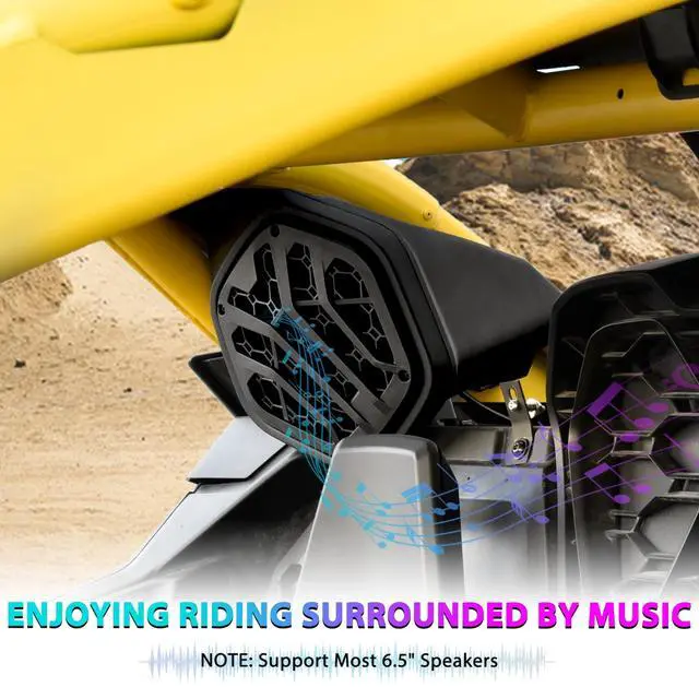 Alt view image 2 of 5 - POKIAUTO 6.5 Inches Rear Seat Speaker Enclosures Pods for Can-Am Maverick R R MAX X RS 2024 2025, UTV Speakers Mount Brackets Holders Can Am Accessories(2PCS, Support 6.5" Speakers)