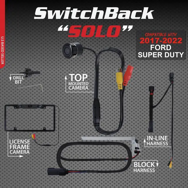 Alt view image 2 of 5 - Switchback Solo Down Tailgate Backup Camera for Truck Back Up Camera Plug & Play (Ford, Ford Super Duty 2017-2022)
