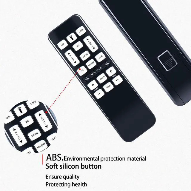 Alt view image 2 of 5 - RYQIF Replacement Remote Control fits iDealBed iEscape Adjustable Bed Base 4AW110 4AW112 4AW113-(Pairing Required)