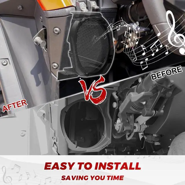 Alt view image 5 of 5 - UTVSXPERT 5" Under Dash Speaker Pods for Polaris RZR PRO XP/ XP4 / R/Turbo R 2020-2024 Accessories, Durable Polypropylene Dashboard Speaker Enclosure Holders Boxes