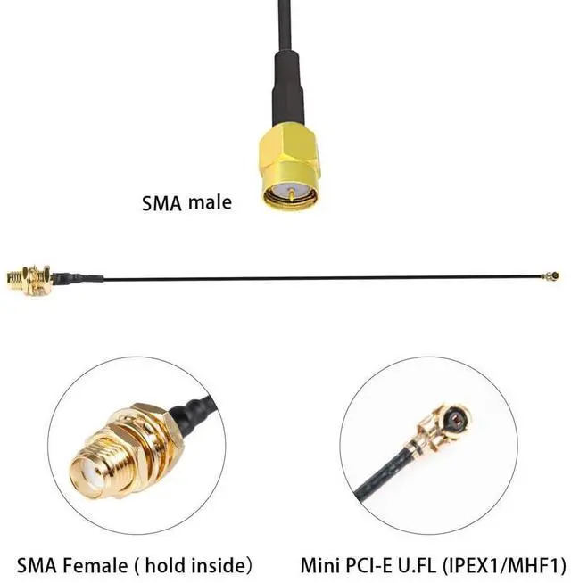 Alt view image 4 of 5 - Magnetic Meshtastic 915MHz LoRa Antenna for LoRa IoT Meshtastic Devices, 4dbi, 10ft Cable with SMA Male Connector, IPEX Adapter