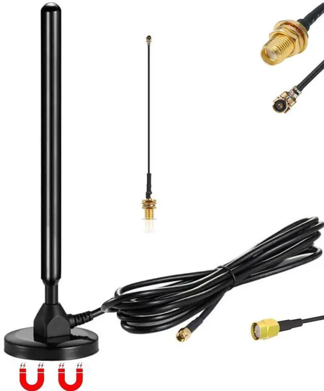 Main image of Magnetic Meshtastic 915MHz LoRa Antenna for LoRa IoT Meshtastic Devices, 4dbi, 10ft Cable with SMA Male Connector, IPEX Adapter