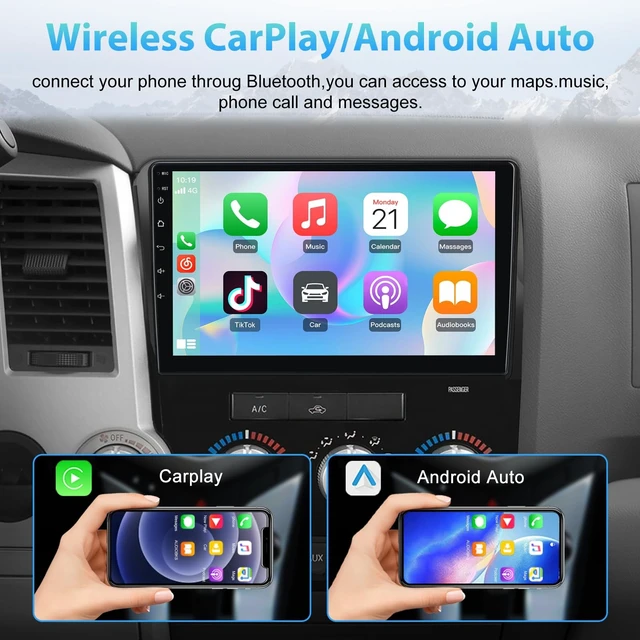 Alt view image 3 of 5 - AWESAFE Car Stereo for Toyota Tundra 2007-2013 Toyota Sequoia 2008-2018